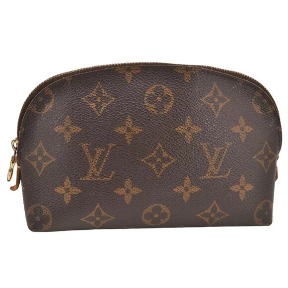 Louis Vuitton Cosmetic Pouch Brown Canvas Monogram CA0041 - Picture 1 of 13